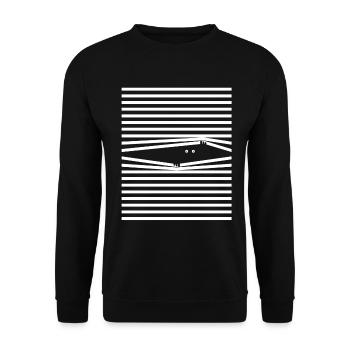 Venetian blind (see-through edition) - Unisex Sweatshirt - black - Front - Alina (178cm) & Michal (187cm)