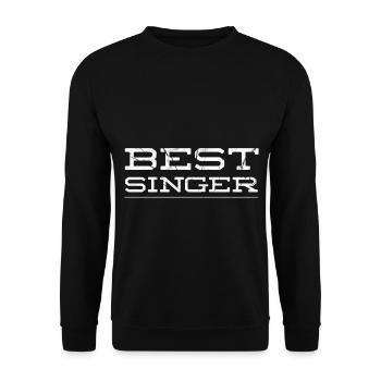 Singen Chor Sänger Musik Geschenk - Unisex Pullover - Schwarz - Vorne - Alina (178cm) & Michal (187cm)