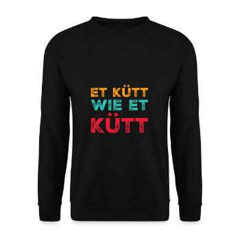 Et kütt wie et kütt Jerundjesetz - Unisex Pullover - Schwarz - Vorne - Alina (178cm) & Michal (187cm)