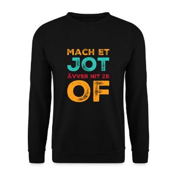 Mach et jot Jerundjesetz Köln - Unisex Pullover - Schwarz - Vorne - Alina (178cm) & Michal (187cm)