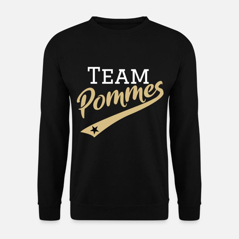 Gold Edition #Team #Pommes | Kein Lauch, Pommes - Unisex Pullover - Schwarz