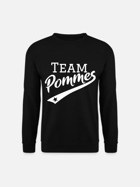 Pommes | Team Pommes retro mit stern, Gaming Style - Unisex Pullover - Schwarz