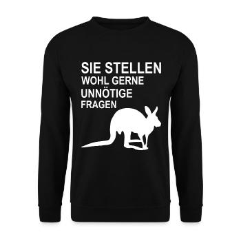 Vous Posez bien volontiers des questions non-intimes - Sweat-shirt Unisexe - noir - Devant - Alina (178cm) & Michal (187cm)