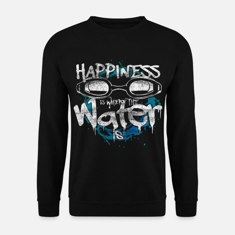 Schwimmen Spaß Geschenk - Unisex Pullover - Schwarz