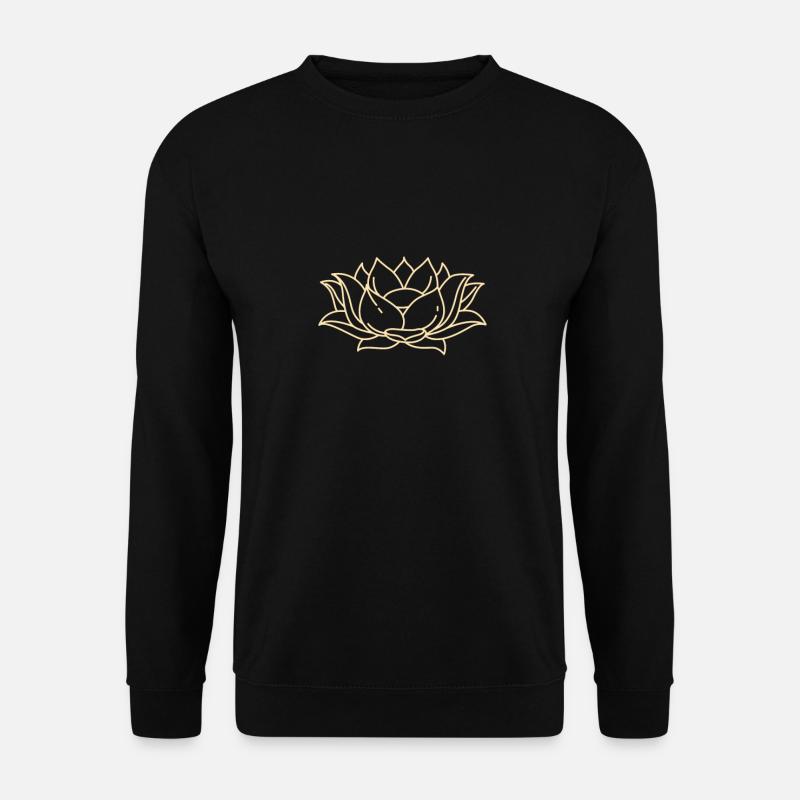 Lotusblüte Lotusblume Yoga Namaste Geist Sinne - Unisex Pullover - Schwarz