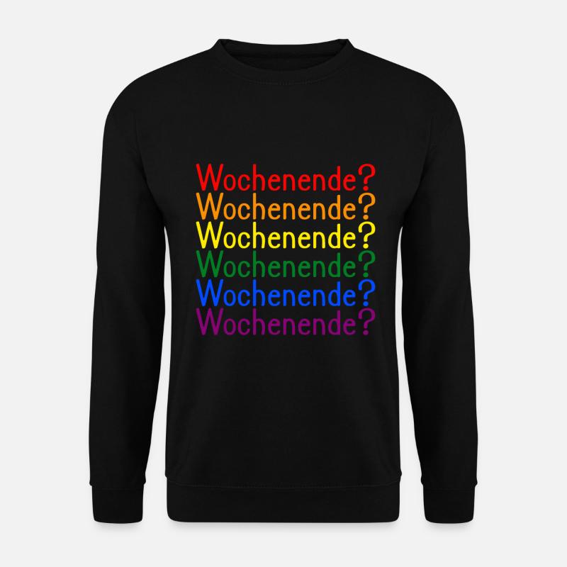 Wochenende Regenbogen LGBT - Unisex Pullover - Schwarz