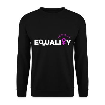 Feminist - feminism - equality - Unisex Sweatshirt - black - Front - Alina (178cm) & Michal (187cm)