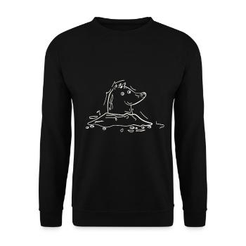 Mole in sweet. - Unisex Sweatshirt - black - Front - Alina (178cm) & Michal (187cm)