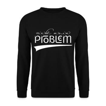 nicht mein Problem | nicht dein Problem new retro - Unisex Pullover - Schwarz - Vorne - Alina (178cm) & Michal (187cm)