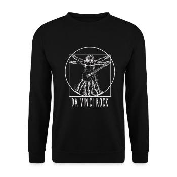 Da Vinci rocks - Unisex Sweatshirt - black - Front - Alina (178cm) & Michal (187cm)