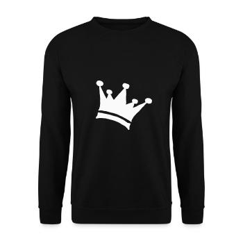 Gift children crown krona crown Boss King King - Unisex Sweatshirt - black - Front - Alina (178cm) & Michal (187cm)
