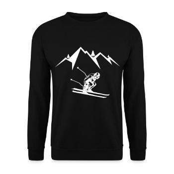 Skieur skieur - Sweat-shirt Unisexe - noir - Devant - Alina (178cm) & Michal (187cm)