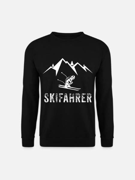 Skifahrer Skifahren - Unisex Pullover - Schwarz