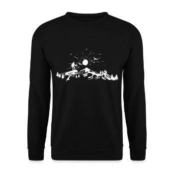 Randonnée. Randonnée. - Sweat-shirt Unisexe - noir - Devant - Alina (178cm) & Michal (187cm)