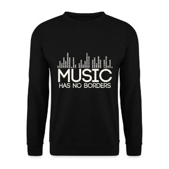 La musique n'a pas de frontières - Sweat-shirt Unisexe - noir - Devant - Alina (178cm) & Michal (187cm)