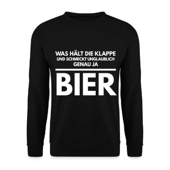 Bier Brauer Brauerei Biere Braumeister Geschenk 29 - Unisex Pullover - Schwarz - Vorne - Alina (178cm) & Michal (187cm)