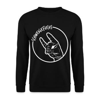 A nice Hand Gesture Of A Silence Fox Tshirt - Unisex Sweatshirt - black - Front - Alina (178cm) & Michal (187cm)
