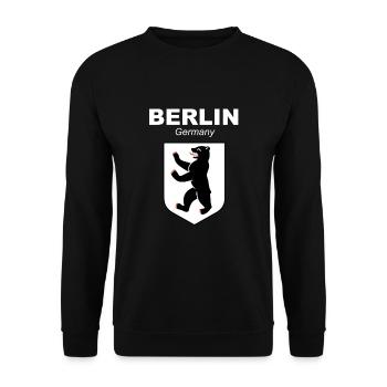 Berlin - Unisex Sweatshirt - black - Front - Alina (178cm) & Michal (187cm)