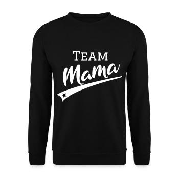 Maman d'équipe dans un style vintage avec étoile | best-seller - Sweat-shirt Unisexe - noir - Devant - Alina (178cm) & Michal (187cm)