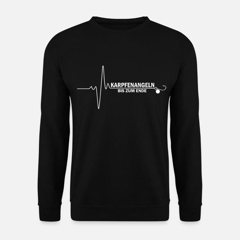 Karpfenangeln Bis Zum Ende - Unisex Pullover - Schwarz