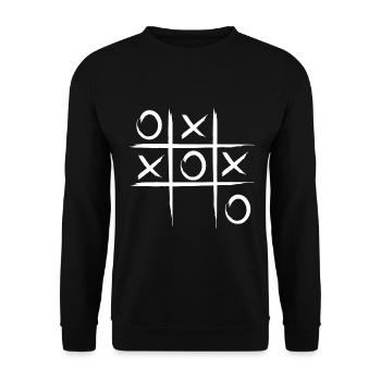 Tic tac toe - Unisex Pullover - Schwarz - Vorne - Alina (178cm) & Michal (187cm)