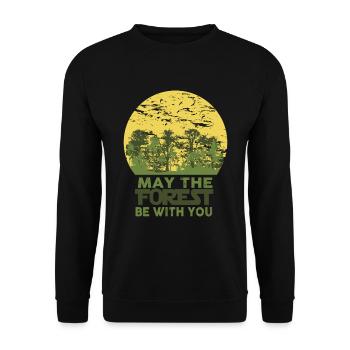 Forêt - Sweat-shirt Unisexe - noir - Devant - Alina (178cm) & Michal (187cm)
