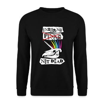 Licornes pas Dead Punk Funny Head - Sweat-shirt Unisexe - noir - Devant - Alina (178cm) & Michal (187cm)