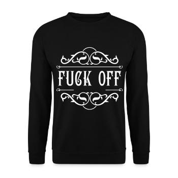 Fuck Off - Unisex Pullover - Schwarz - Vorne - Alina (178cm) & Michal (187cm)