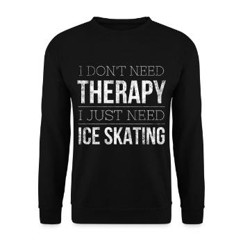 Patinage sur glace patinage sur glace cadeau de patinage sur glace 11 - Sweat-shirt Unisexe - noir - Devant - Alina (178cm) & Michal (187cm)