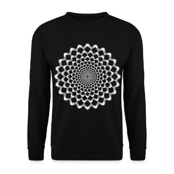 Mandala - Unisex Pullover - Schwarz - Vorne - Alina (178cm) & Michal (187cm)