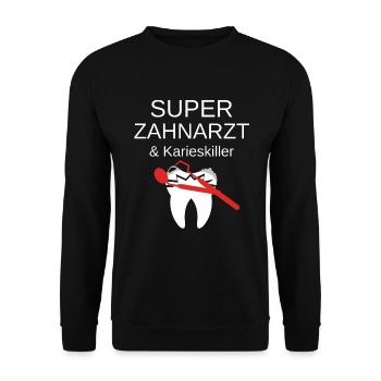 Zahnarzt - Unisex Pullover - Schwarz - Vorne - Alina (178cm) & Michal (187cm)
