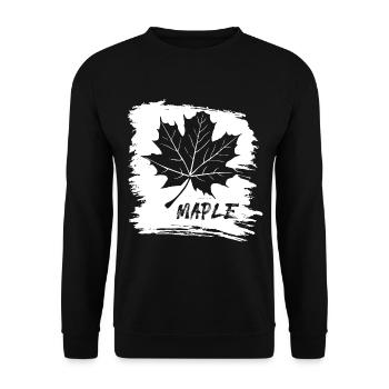 Maple. Canada. Leaf. - Unisex Sweatshirt - black - Front - Alina (178cm) & Michal (187cm)