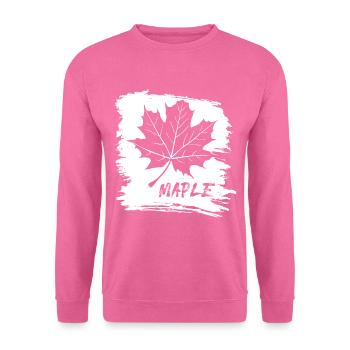 Érable. Canada. Feuille. - Sweat-shirt Unisexe - rose - Devant