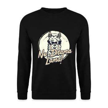 Pas de drame, lama! - Sweat-shirt Unisexe - noir - Devant - Alina (178cm) & Michal (187cm)