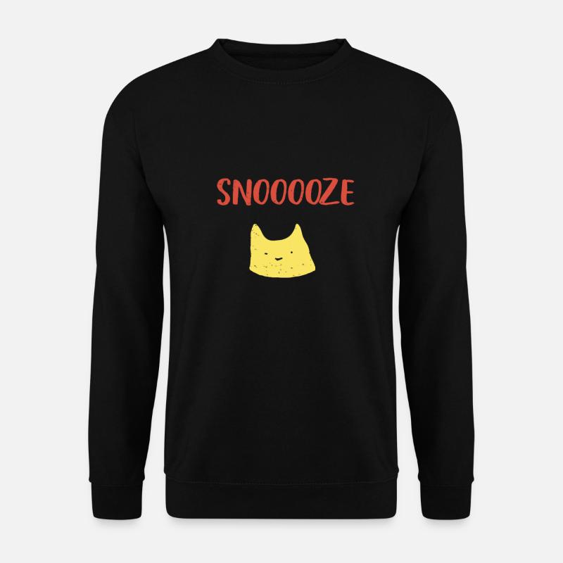 snooze katze Langschläfer - Unisex Pullover - Schwarz