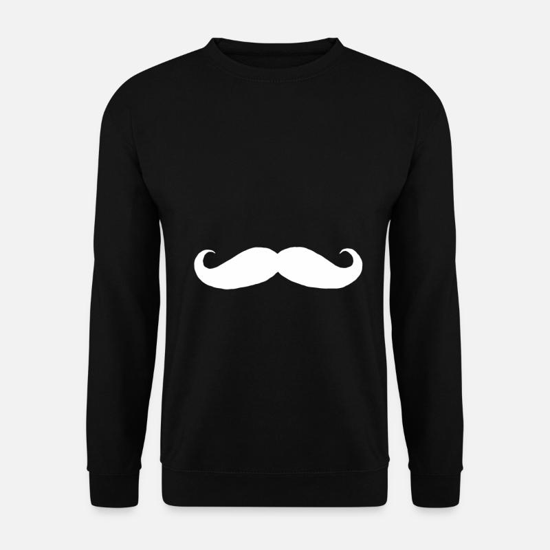 Schnauzer Geschenk Schnurrbart Bart beard style - Unisex Pullover - Schwarz