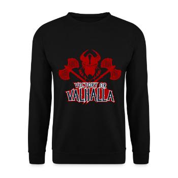 Vikings. Valhalla. Combattant. - Sweat-shirt Unisexe - noir - Devant - Alina (178cm) & Michal (187cm)
