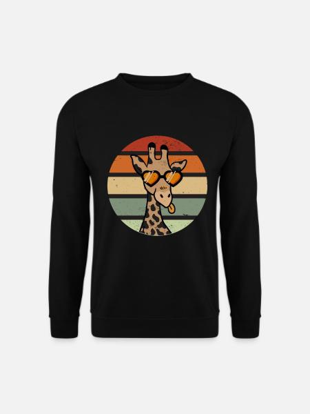 Giraffe Retro - Unisex Pullover - Schwarz