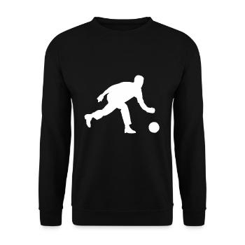 Bowling sport bowling bowling équipe club bowling fun - Sweat-shirt Unisexe - noir - Devant - Alina (178cm) & Michal (187cm)