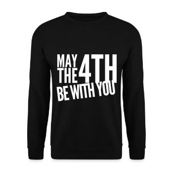 Que le quatrième soit avec toi - Sweat-shirt Unisexe - noir - Devant - Alina (178cm) & Michal (187cm)