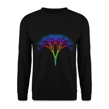 Tree with rainbow spectrum - Unisex Sweatshirt - black - Front - Alina (178cm) & Michal (187cm)