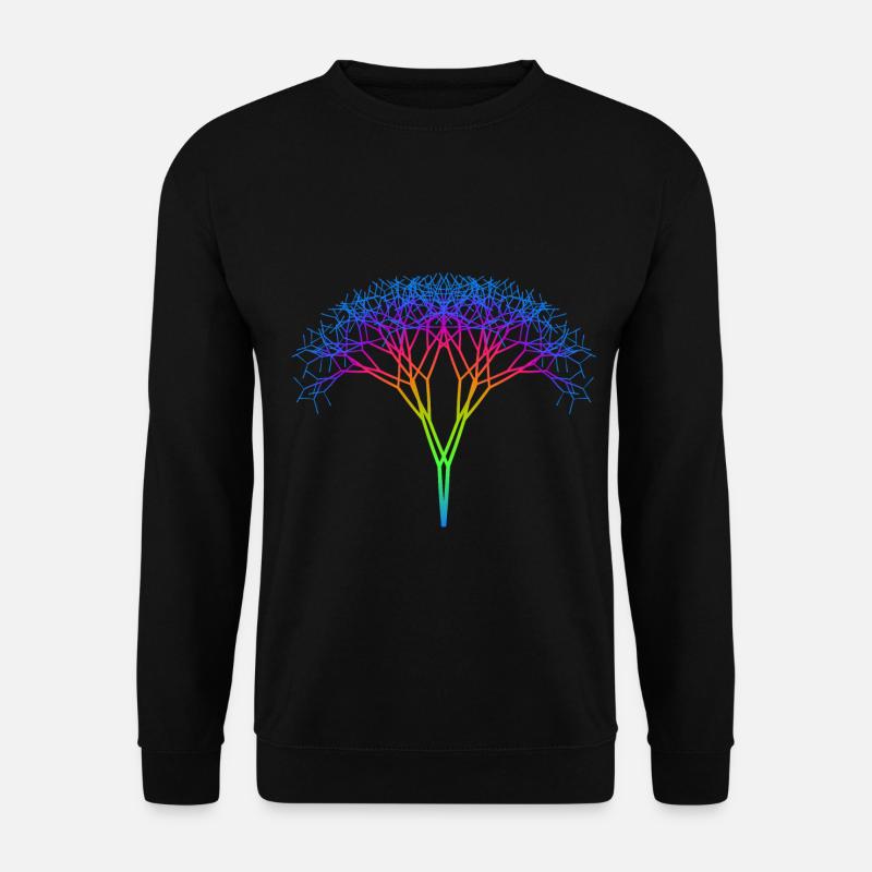 Baum mit Regenbogen Spektrum - Unisex Pullover - Schwarz