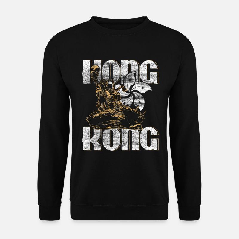 Hong Kong Geschenkidee - Unisex Pullover - Schwarz