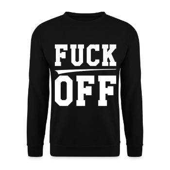 Fuck off - Unisex Pullover - Schwarz - Vorne - Alina (178cm) & Michal (187cm)