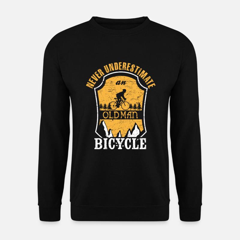 Never Underestimate A Bicycle - Unisex Sweatshirt - black