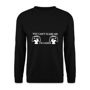 Gamer Geschenk für Teenager Jugendliche und Kinder - Unisex Pullover - Schwarz - Vorne - Alina (178cm) & Michal (187cm)