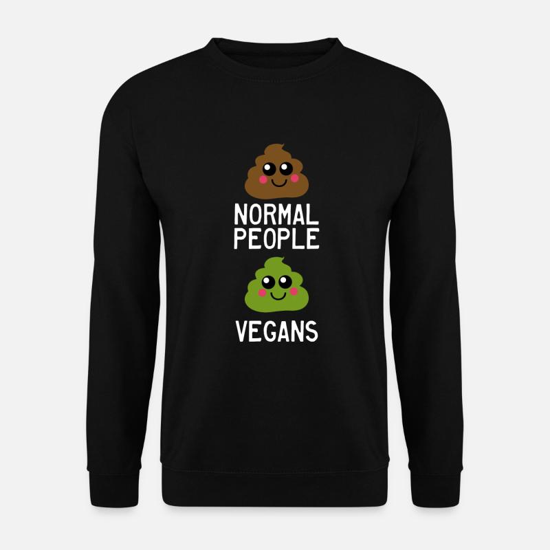 Normal People vs. Vegans Veganer Vegetarier Lustig - Unisex Pullover - Schwarz