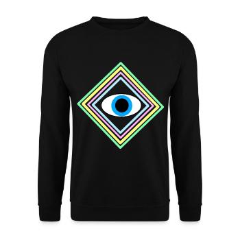 Eye square - Unisex Sweatshirt - black - Front - Alina (178cm) & Michal (187cm)