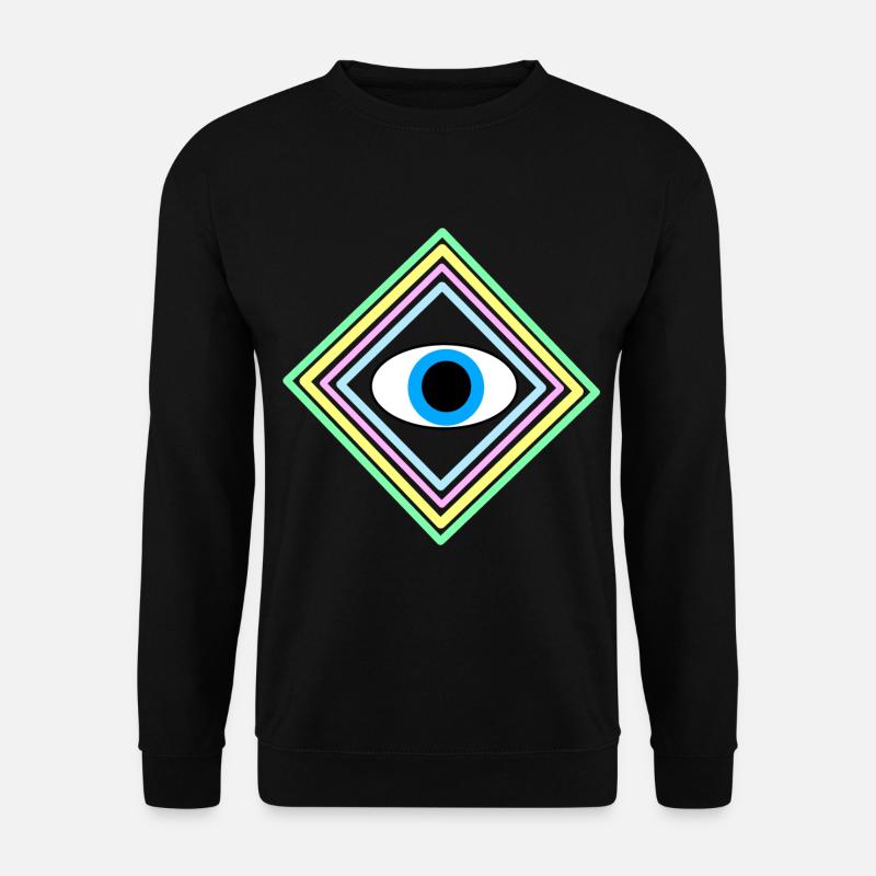 Auge Viereck - Unisex Pullover - Schwarz