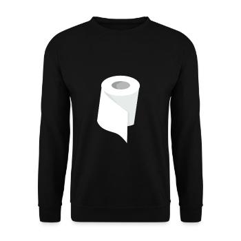 Toilet paper toilet paper roll toilet paper - Unisex Sweatshirt - black - Front - Alina (178cm) & Michal (187cm)